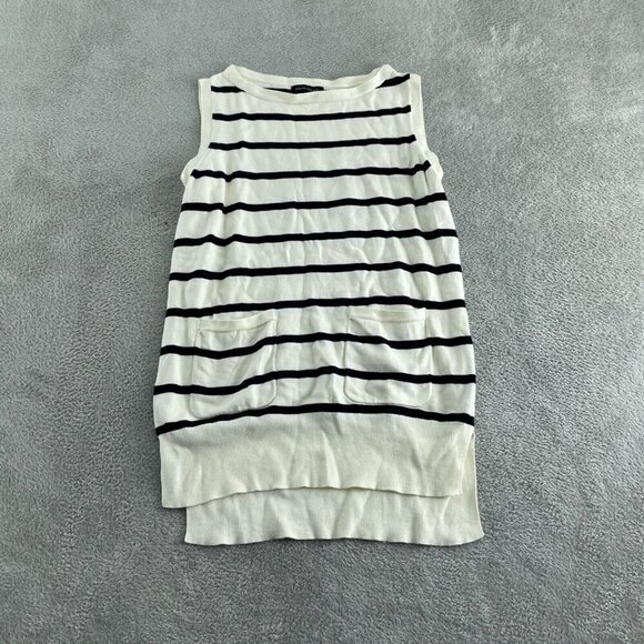 Banana Republic Womens Striped Sleeveless Knit Top Size M 5481 - Picture 1 of 7